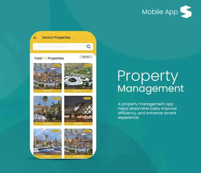 Property Management mobile app screens